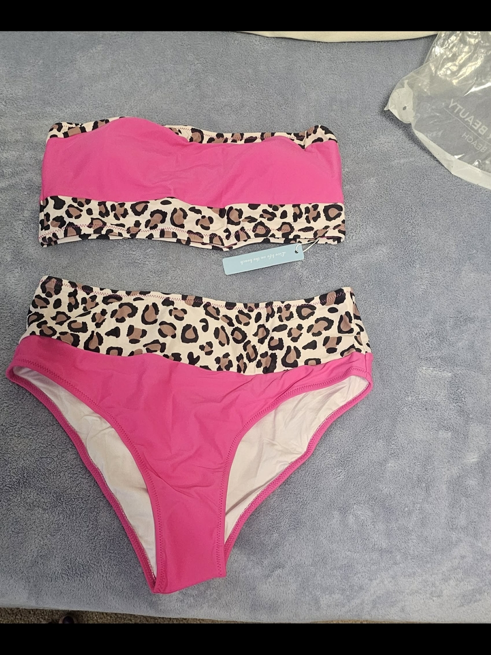 Hot Pink Leopard Print Bikini Set